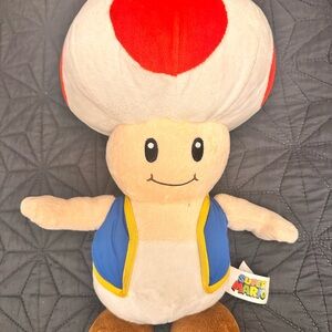 Official Super Mario Toad Plush Stuffed Toy 14” Licensed